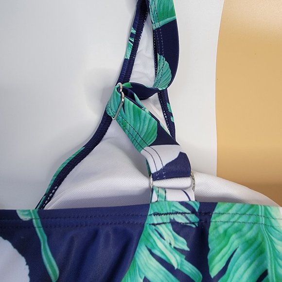 Yonique Two Piece Bathing Suit Blouson Tankini for Women Loose Fit Floral Print - Picture 6 of 13